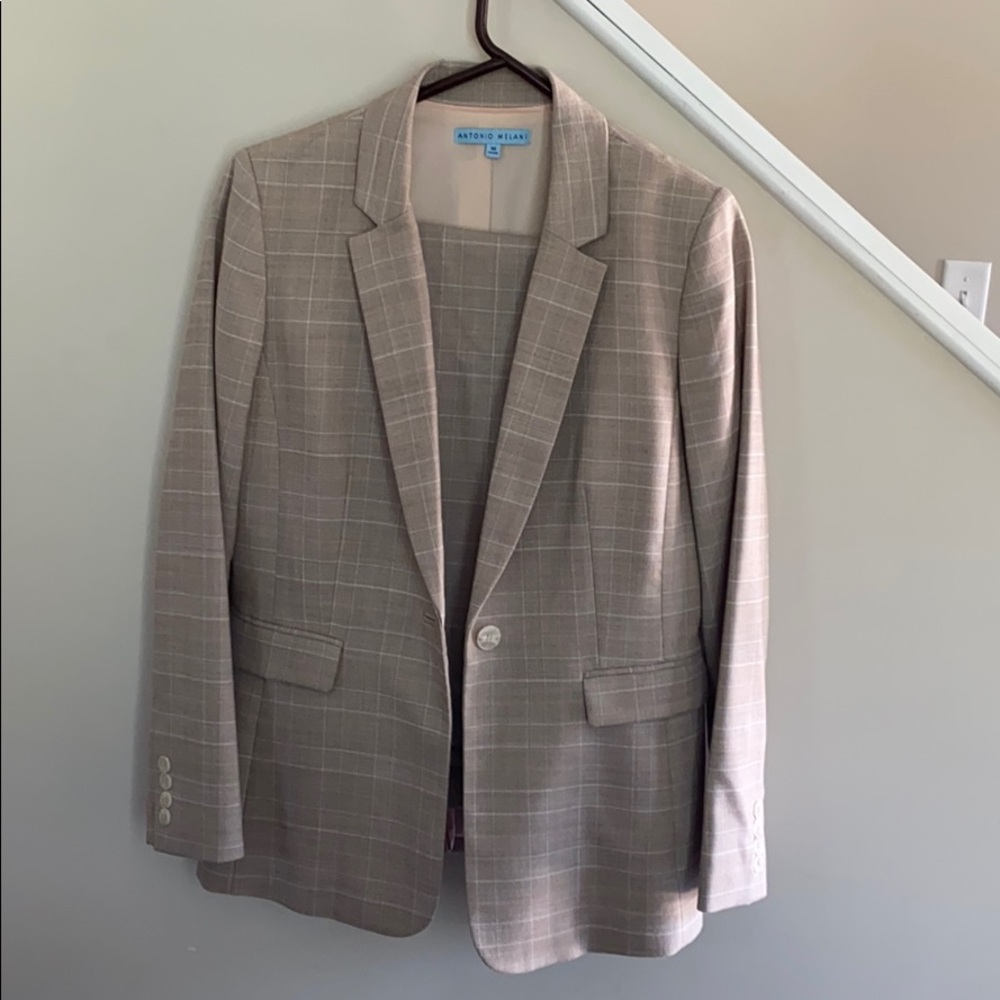 Beige pant suit